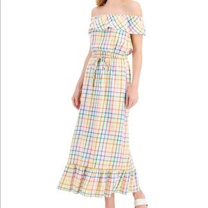 Off-the-Shoulder Ruffle Maxi Dress | Petite Small